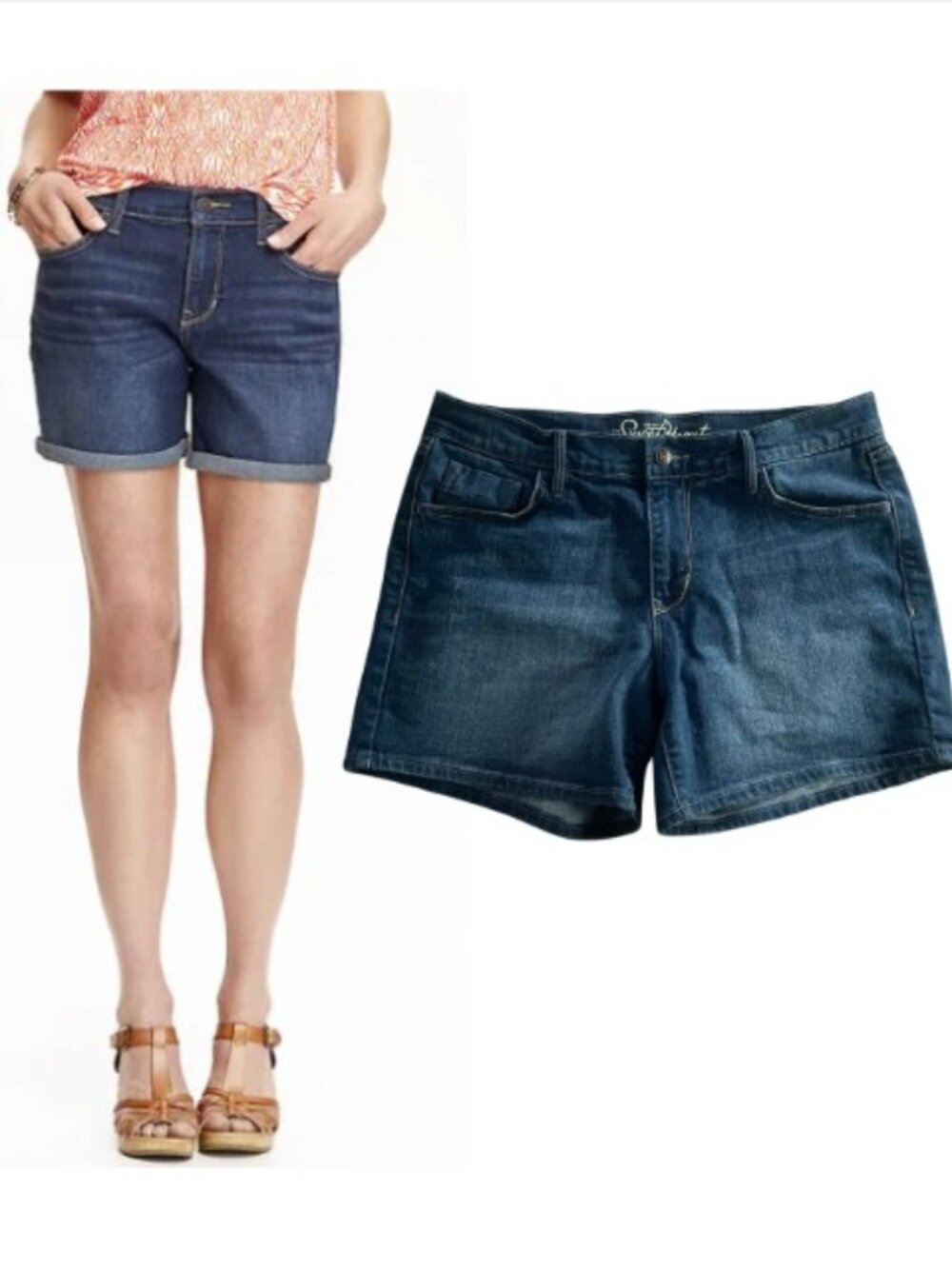 The Perfect Denim Shorts! Old Navy "Sweetheart" Jean Shorts, 12, ECU